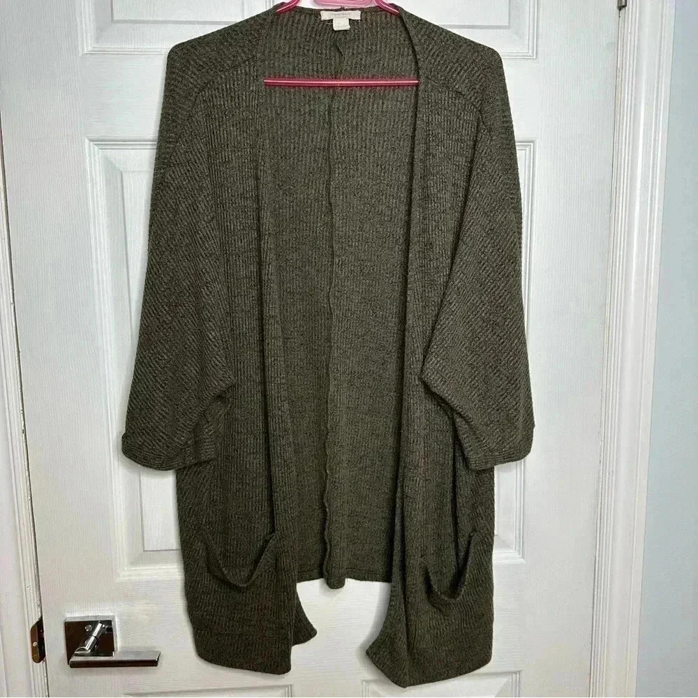Streetwear Society Cardigan  Long Slouchy Green Size Medium